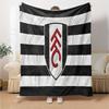Fulham Football Crest Flannel Blanket, Soft Polyester, Modern Design, All-Season for Camping, Travel, Gifts for holidays or birthdays