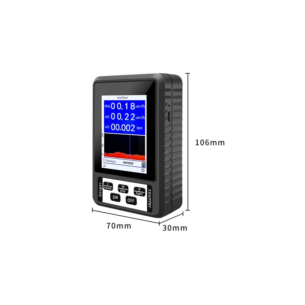 Портативный детектор ядерного излучения, портативный персональный счетчик Гейгера, инструмент для обнаружения рентгеновских лучей в реальном времени, среднее значение