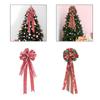 Christmas Tree Topper Bow Xmas Tree Ornament Decorative Classic Xmas Decor Christmas Tree Decoration for Party Supplies Home