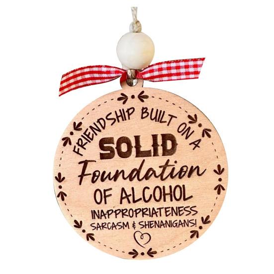 Дружественное украшение, деревянная рождественская елка, подвесное украшение, кулон «Дружеская связь», подарок в знак признательности