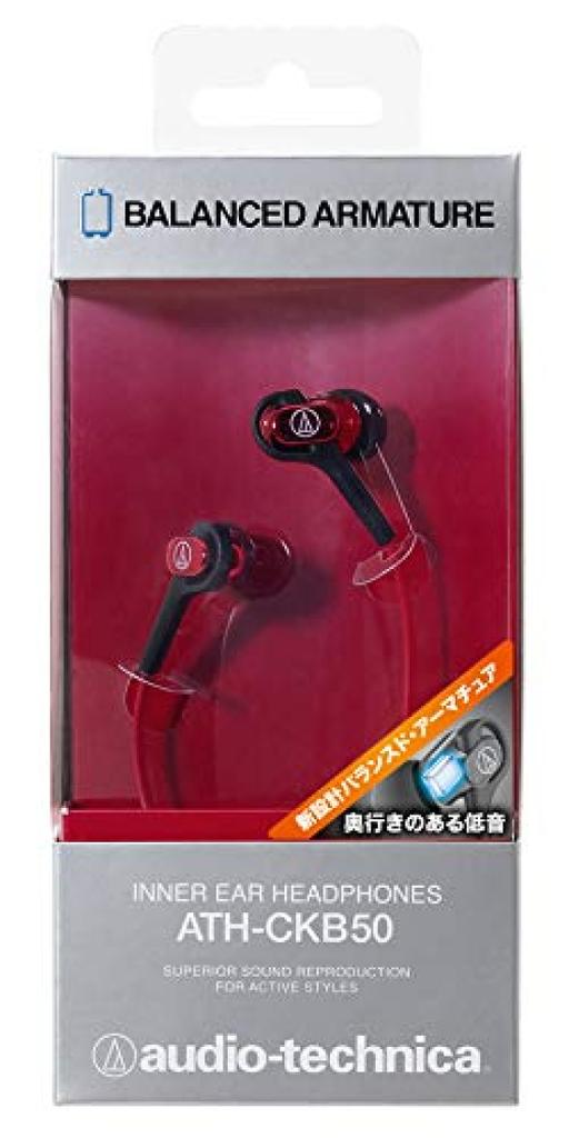 Внутриканальные наушники Audio-Technica Красные ATH-CKB50