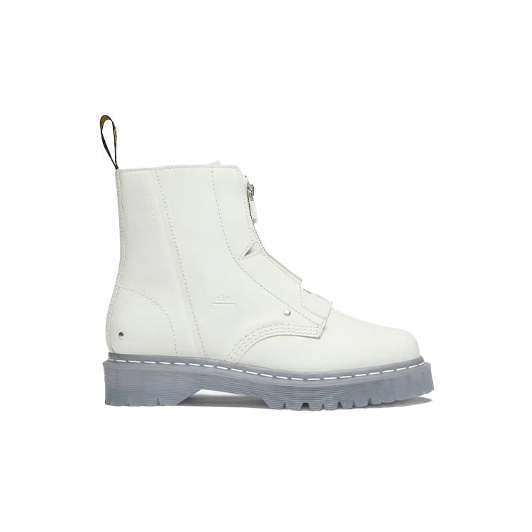 Dr. Martens A-COLD-WALL* X 1460 Comfortable Front Metal Zipper Short Boots Unisex Boots White 28014111