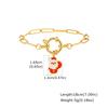 New Christmas Series Charm Bracelet for Women, Stainless Steel Square Chain Bubble Buckle Bracelet, Holiday Party Jewelry Gift