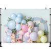 LS Floral Blooming Backgrounds Cake Smash Kids Adult Photography Props Child Baby Butterfly  Balloons Decors Photo Backdrops