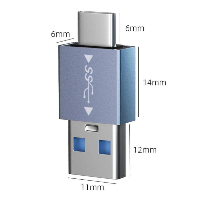 2 шт. Портативный конвертер Type C на USB 3.1, адаптер Male-to-Male с двойной функциональностью для смартфонов и ноутбуков