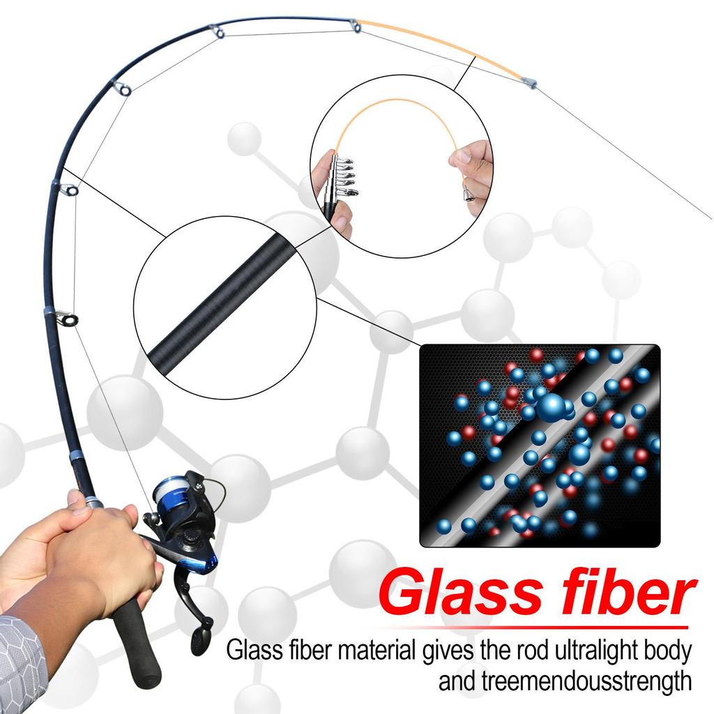 SOUGAYILANG Spinning Fishing Rod Reel Set Carbon Fiber Pole with Spinning Fishing Wheel for Freshwater Saltwater Fishing