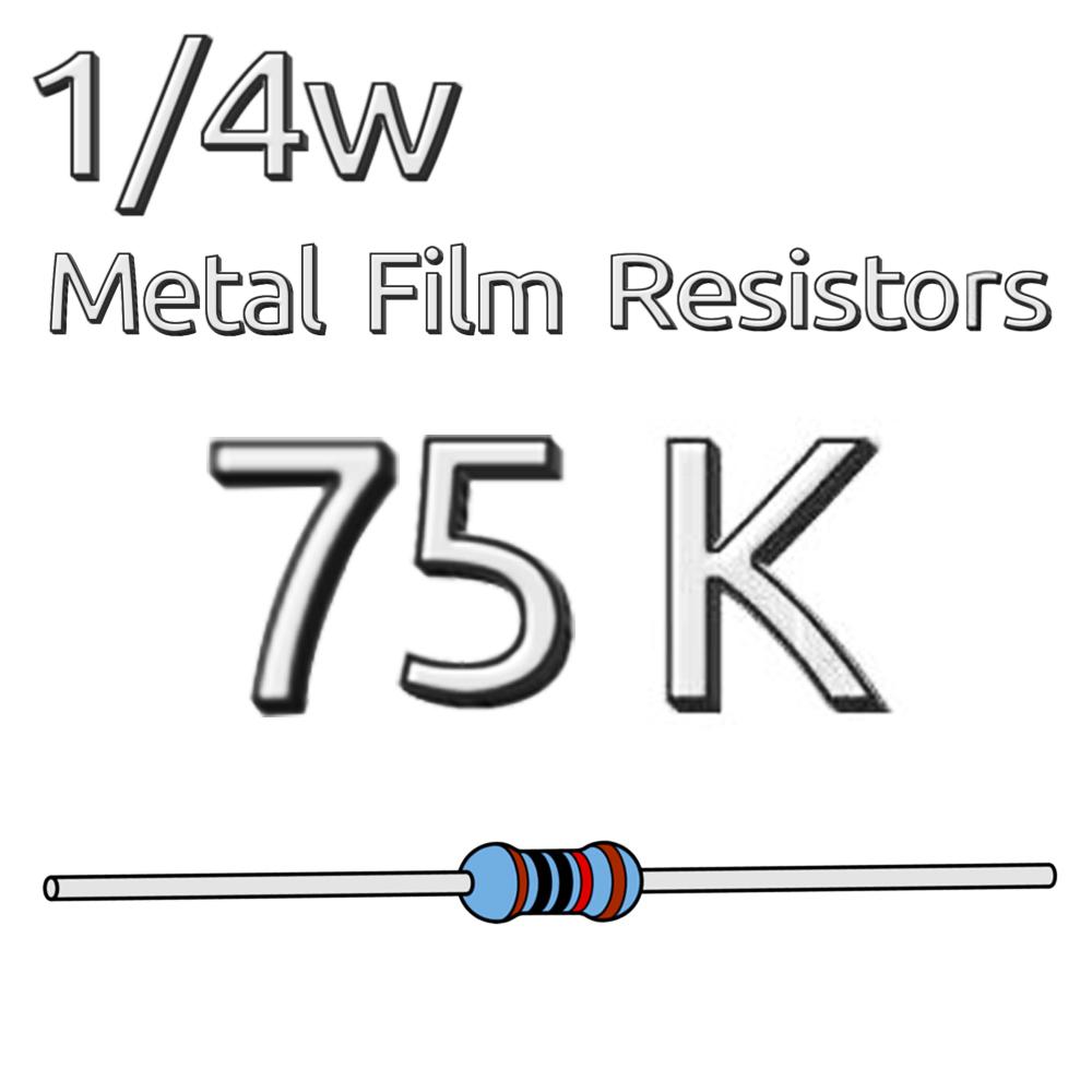 200 шт. 1/4 Вт, 0,25 Вт, 1% допуск, металлопленочный резистор 68K, 75K, 82K, 91K, 100K, 110K, 120K, 150K, 180K, 200K, 220K, 240K, 270K, 300K, 330K, 360K, 390K, 510K, Ом.