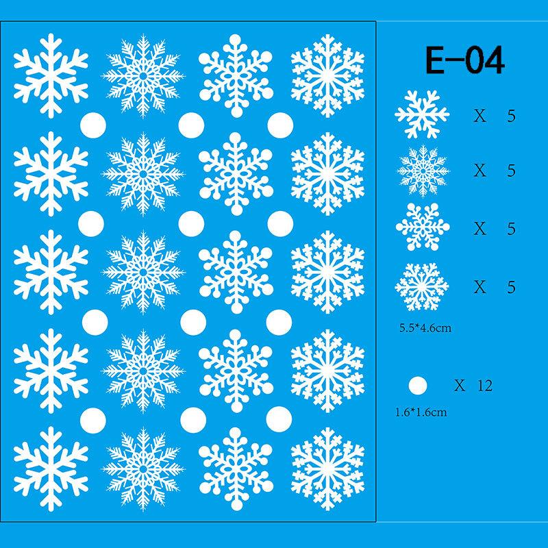 Снежинка Звезда Статичное Рождественское Украшение Новый Год r Детская Комната Стеклянная Наклейка Наклейка 24X32CM Наклейки на Окно Санта Клаус Снеговик Аксессуары