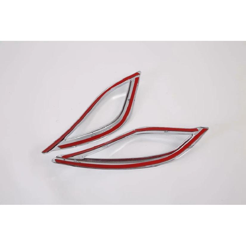 For Toyata Prius PHV XW50 Car Accessories ABS Chrome Rear Reflector Fog Light Lamp Cover Trim Bezel Frame Styling