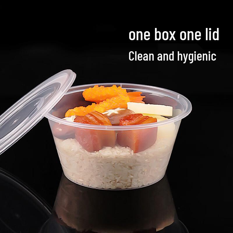 Disposable Food Grade Plastic Takeaway Containers with Lids