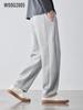 WOOG2005 Мужские серые спортивные брюки на кулиске - Весна/Осень 2025 Свободный прямой крой
