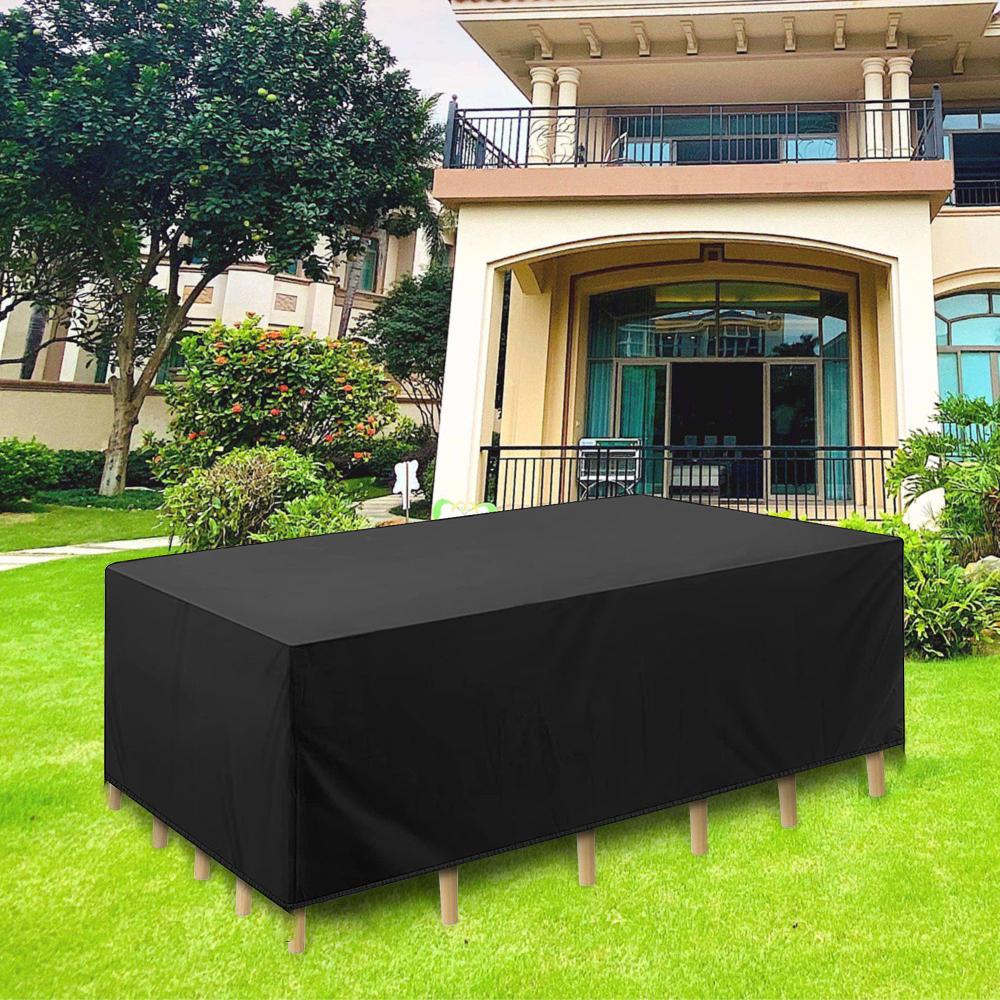 Garden Furniture Cover, Heavy-duty Rectangular Patio Furniture Cover, 210D Oxford UV Windproof Garden Table Cover