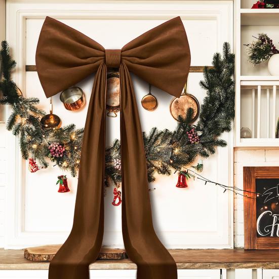 71 Inches Christmas Extra Large Velvet Bow Giant Xmas Tree Toppers Bows for Home Wreath Wall Backdrop Birthday Wedding Party Decoration