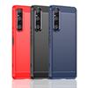Роскошный гибкий чехол из ТПУ для Sony Xperia 10 VI 1 V 5 IV III Защитный чехол с текстурой из углеродного волокна Защитный чехол Fundas Hülle