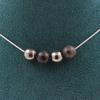 Stones and Minerals. Necklace 4 Beads Pyrite from Spain 8 Mm. Stainless Steel Chain Necklace Women Men. Custom Size