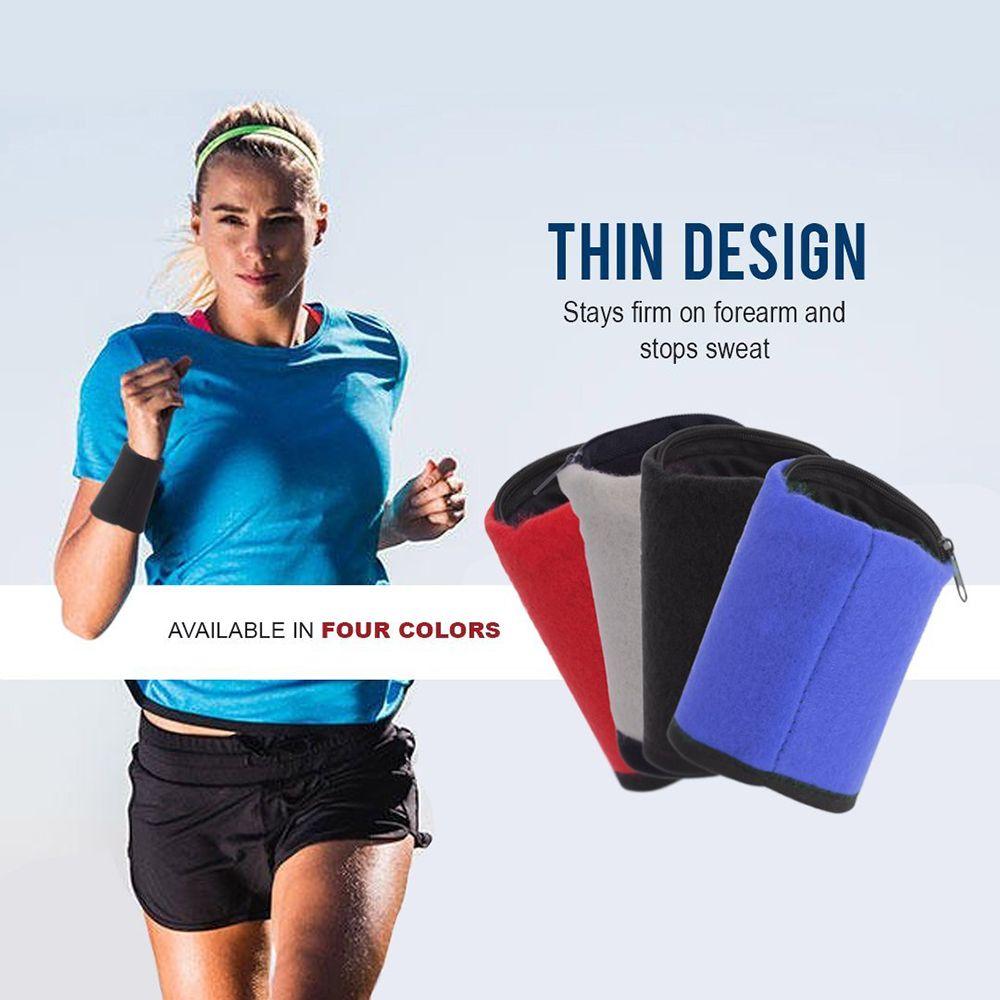 Fleece Running Zipper Hand Guards Sport Brace Wrist Wallet Wrist Protector Wristband Sweatband