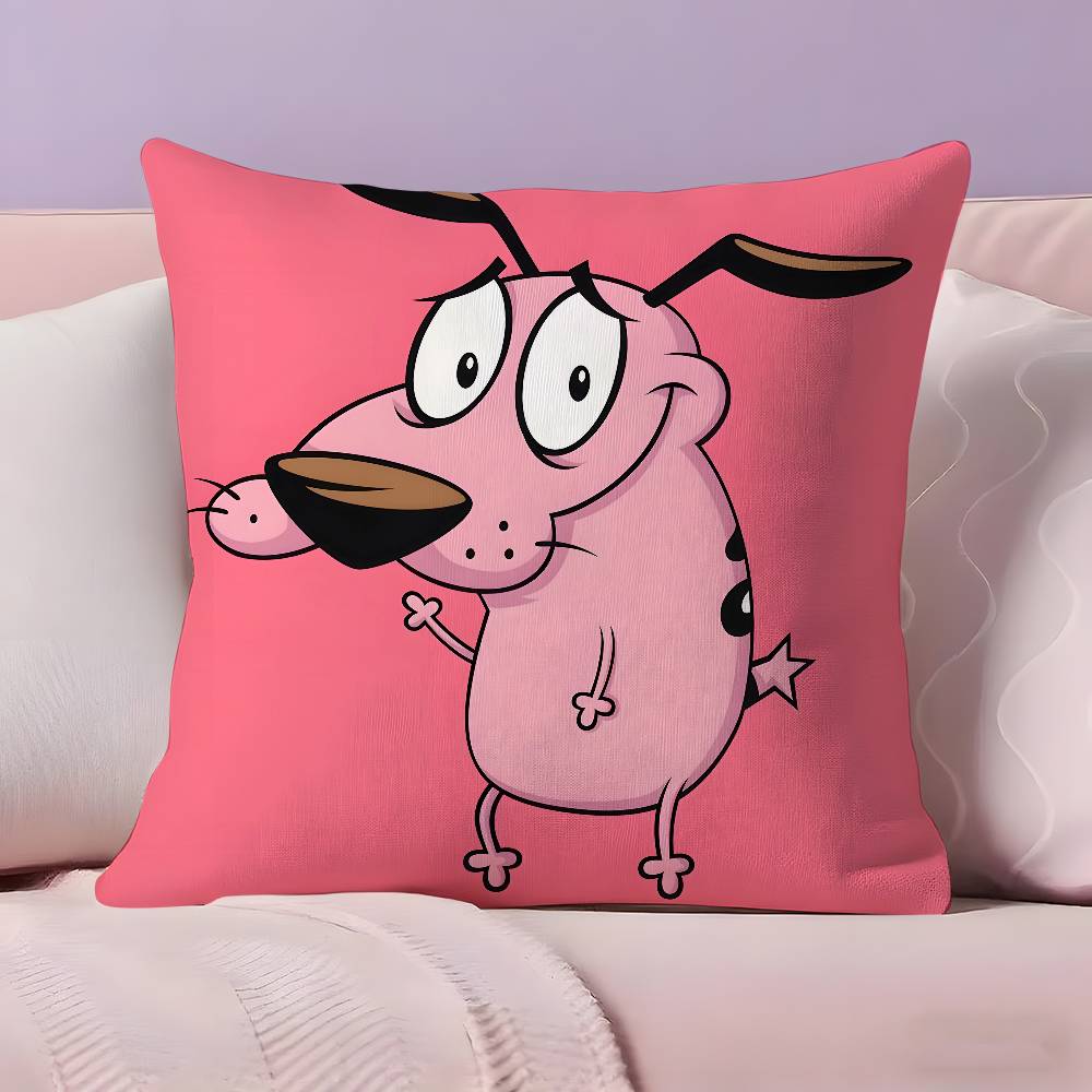 Подушка Courage The Cowardly Dog Наволочка Ультрамягкая Ткань, Приятная для Кожи Облачный Комфорт и Скрытая Молния
