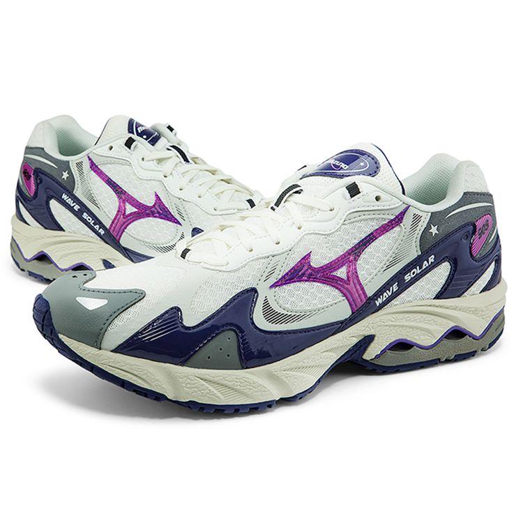 Mizuno Волнистая солнечная сетчатая ткань Спортивные Нескользящие Износостойкие Амортизирующие Дышащие Кроссовки с низким верхом Унисекс кроссовки Звездное небо D1GH213501