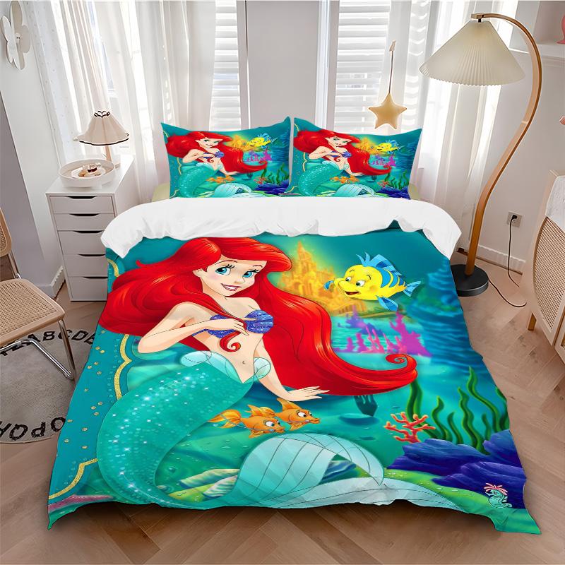Underwater Mermaid Adventure Print 3Pcs Bedding Setduvet Cover With 2 Bedropillowcase Home Birthday Gift