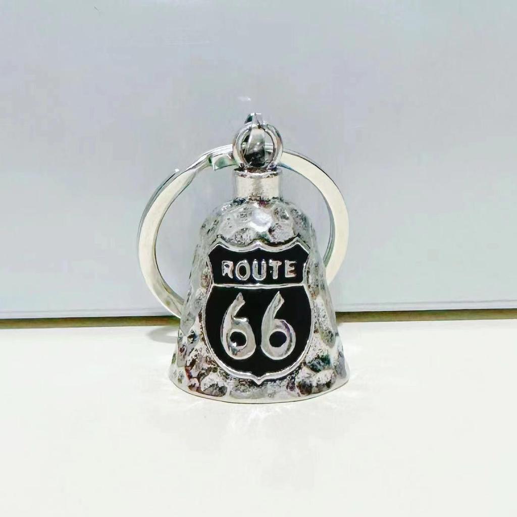 Vintage Zinc Alloy Angel Wings Bell Keychain for Bikers