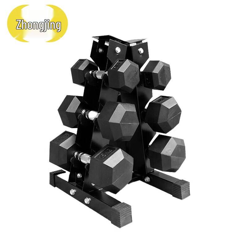 Zhongjing Hex Dumbbell Set with Storage Rack