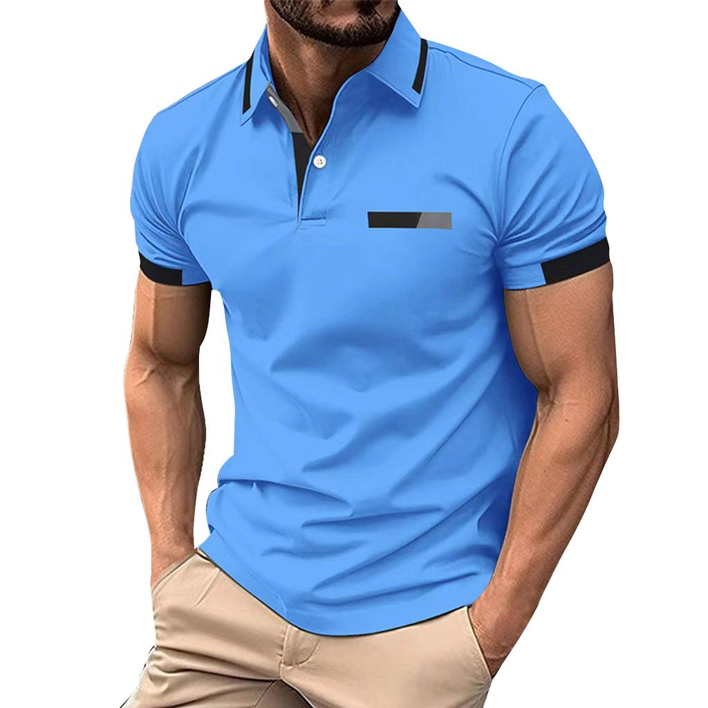 Мужская летняя дышащая рубашка с короткими рукавами и культурой отдыха