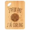 Planche À Découper / Plateau Apéro - PLANETEE - Curling J'peux Pas - Bambou - 30 X 20 X 1 Cm - Gravée