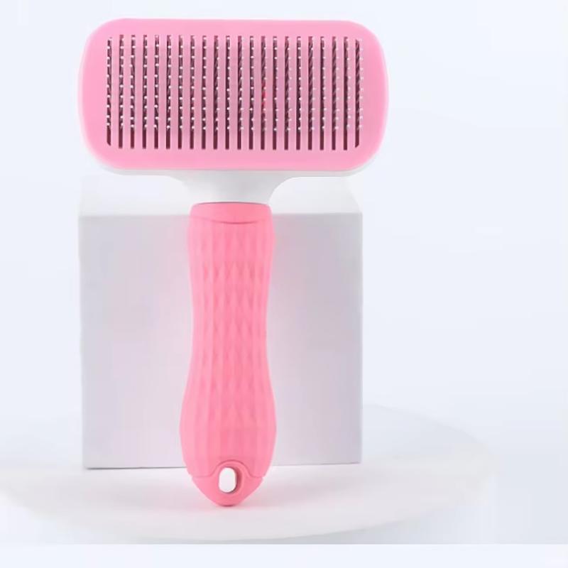 Pet One Button Self Cleaning Slicker Brush Automatic Hair Remover Comb Dog Cat Massage Needle Comb For Pet Beauty Care Supplies