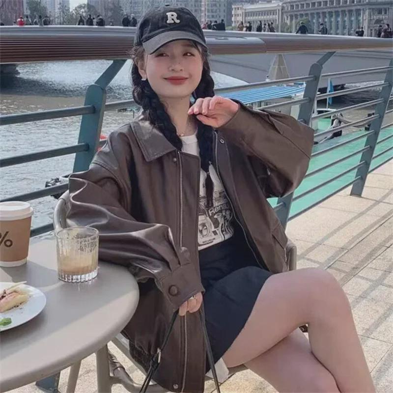 Кожаная мотоциклетная куртка Maillard American Retro Brown - ветрозащитная и стильная