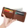 Men's Retro Crazy Horse Leather Wallet: Ultra-Thin, Genuine Leather Multi-Card Holder