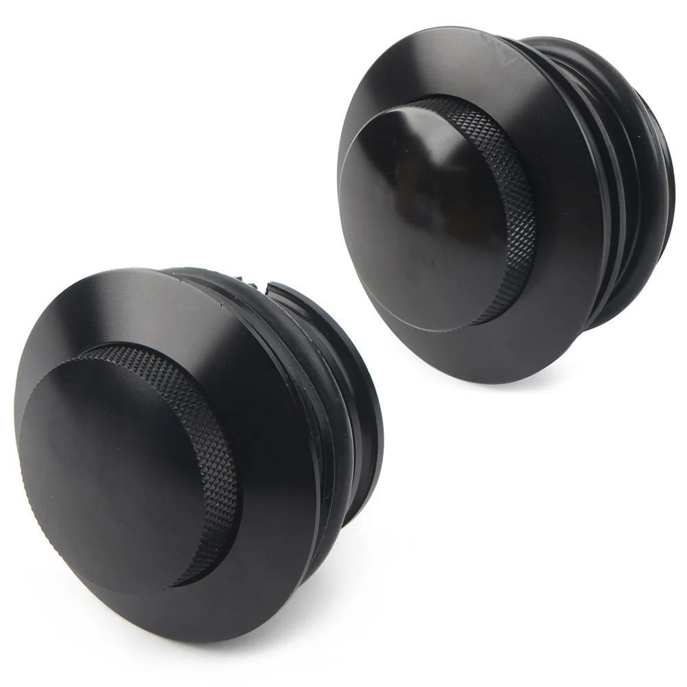 Motorcycle Left+Right Thread Flush Pop Up Gas Cap Vented Fuel Tank Cover For Harley Davidson Road King Softail Dyna