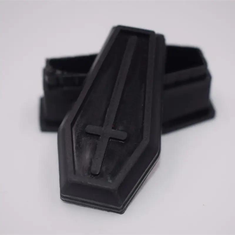 6/10 шт. Коробка-гроб с крышками Хэллоуинские украшения Мини черная коробка-гроб Коробка для угощений конфет в виде гроба Хэллоуинская коробка-гроб для вечеринки