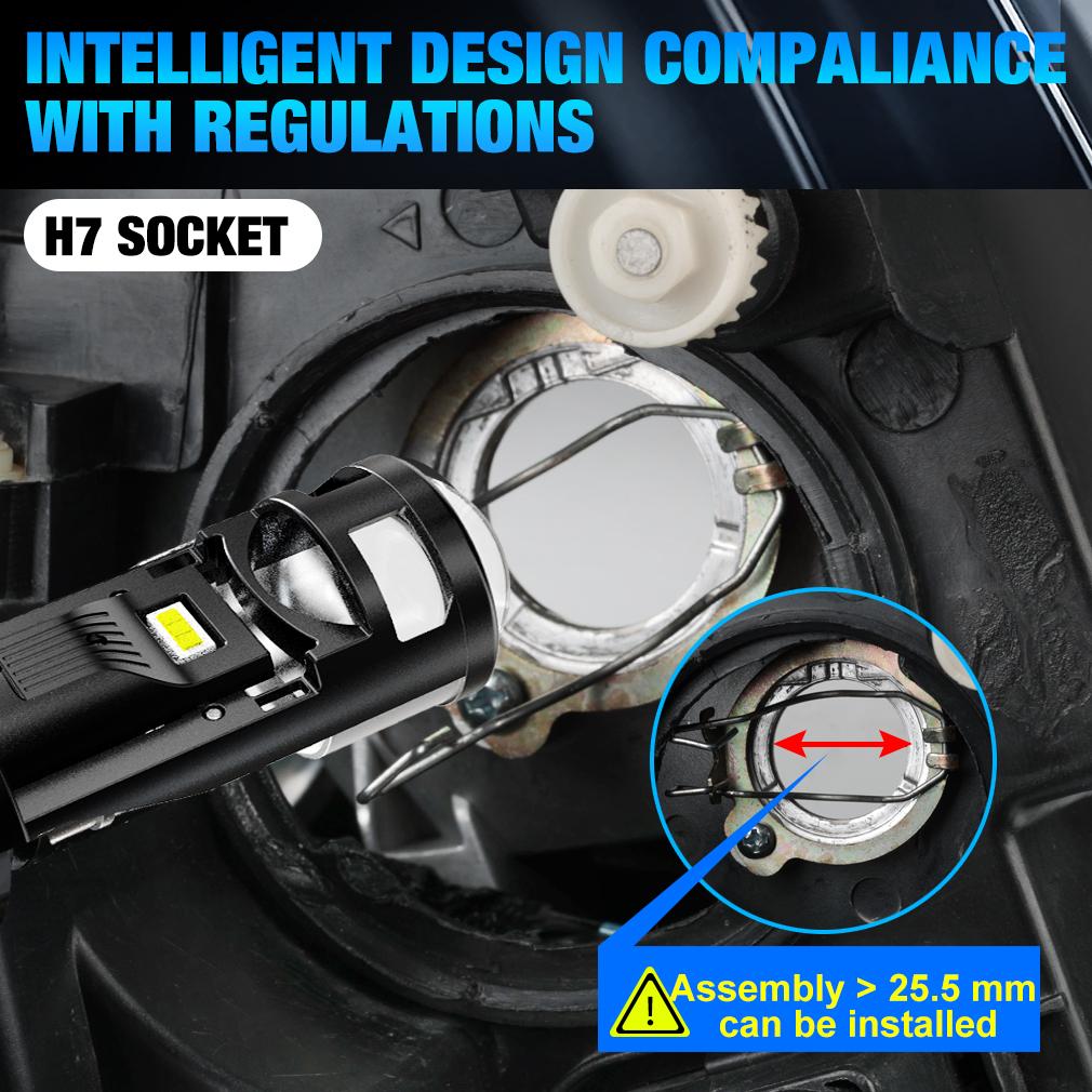 2 шт. 120 Вт LHD H7 H4 9003 светодиодные фары мини-би-светодиодные линзы проектора лампы для автомобилей Canbus 90000LM прожектор дальнего/ближнего света Модернизированная лампа 6000K 12 В 24 В