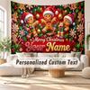 Christmas Custom Name Printed Tapestry Wall Hanging For Bedroom Living Room Wall Decor Holiday Gift