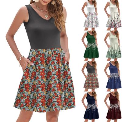 Женские летние платья без рукавов повседневные свободные летние платья на пуговицах с карманами