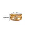 Minimalist Corss Hollow Opening Rings For Women Flower Buds Anillos Fashion Ring Gold Color Romantic Jewelry Party Punk Gift