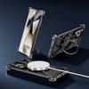 For Samsung Galaxy S24 Ultra Magnetic Case Military Grade Anti Drop Rotating Kickstand Titanium Alloy Bumper Phone Cover