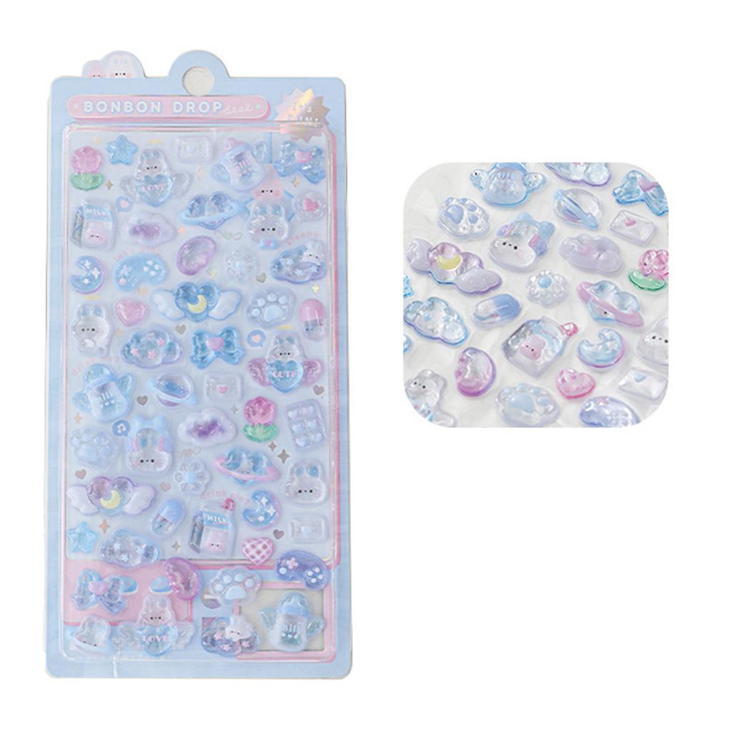 Cartoon 3D Stickers Scrapbooking Stickers Cartoon Animal Stickers for Planner Journals Tablet Skateboards Nail Decals