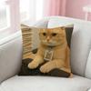 Funny Cute Office Cat Pillow Case Pattern Printed Pillowcase For Living Room Sofa Cushion Cover