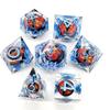 7PCS Crystal Resin Dragon Eye Dice Board Game Game Dices Gift Halloween Longan Dice  Party