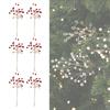 Ready-to-Place Christmas Branch Pick with Extended Stem for Decorating Tree, Wreath, Garlands, and Table Displays