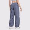 Women's Y2K Wide-Leg Cargo Pants with Drawstring - Slimming American Parachute Design for Casual Sport.