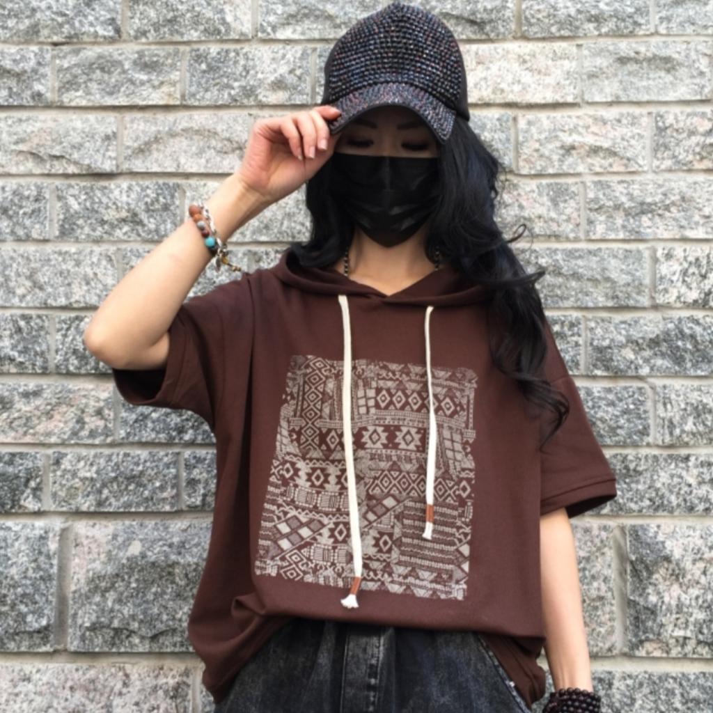 DIMANAF 2025 Летняя толстовка с капюшоном из хлопка Женская футболка с принтом в полоску с коротким рукавом Свободная белая черная