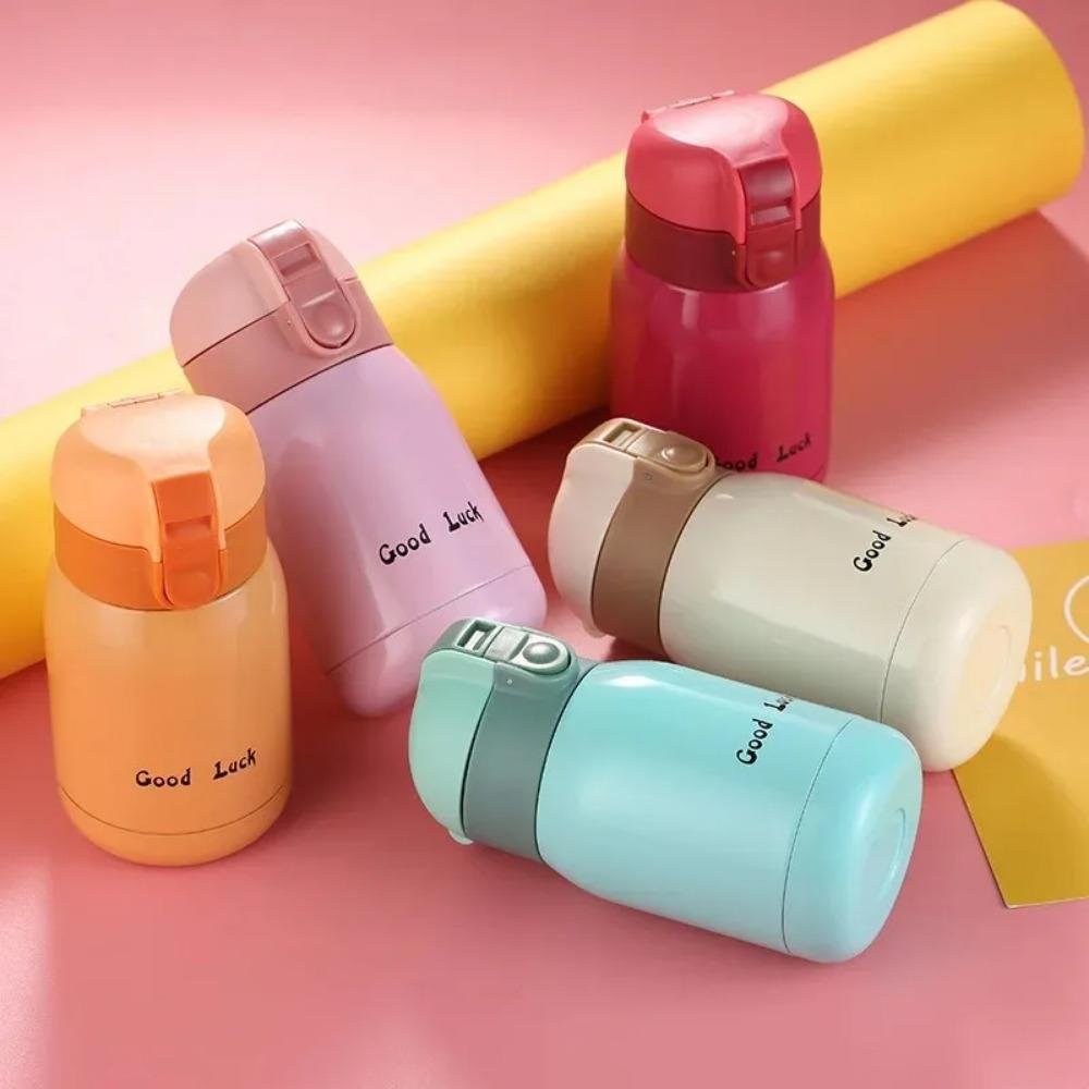 200ml/350ml Cute Candy Mini Thermos Cup Kids Cartoon Hot Water Bottle Stainless Steel Thermal Coffee Mug Vacuum Flask Insulated