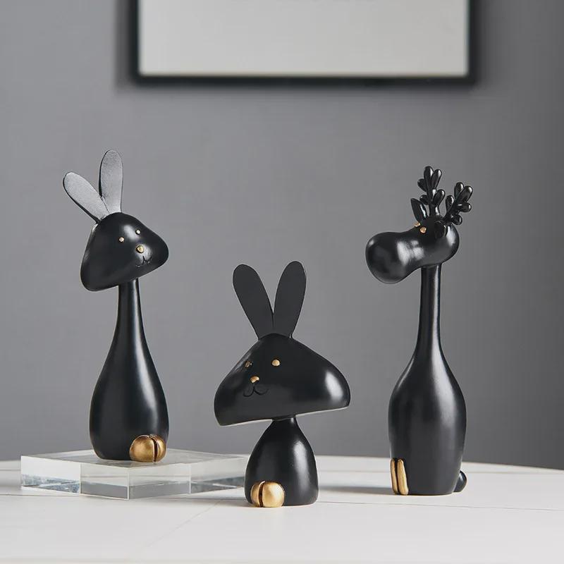 Украшения в виде оленей и кроликов в скандинавском стиле для детской спальни и домашнего декора