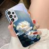 Закаленное Стекло Чехол Для Телефона Для Samsung Galaxy S10 4G S20 11E 30 S21 21Fe 22 Pro S23 Ultra 5G S8 S9 Чернильная Гора Камелия