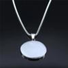 Yin Yang Gossip Necklace for Women/Men Stainless Steel Silver Color Ba Gua Taichi Chain Jewelry
