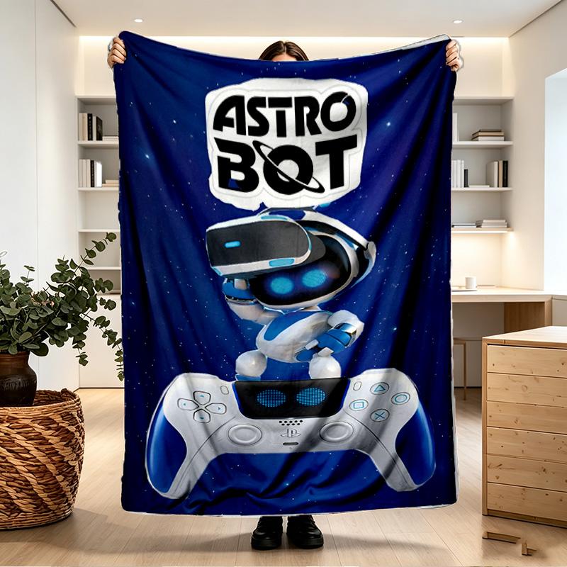 Cosmic Bot Crew Print Blanket - Soft & Comfortable, for Bedroom, Travel, Sofa, Home Decoration - Birthday Christmas Gift for Friend