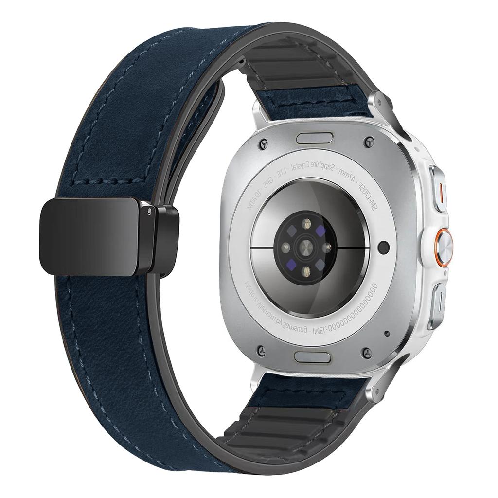 Кожаный силиконовый браслет для Samsung Galaxy Watch Ultra 47 мм магнитный ремешок спортивный ремешок для часов ULTRA7 47 мм без зазоров ремешок для часов