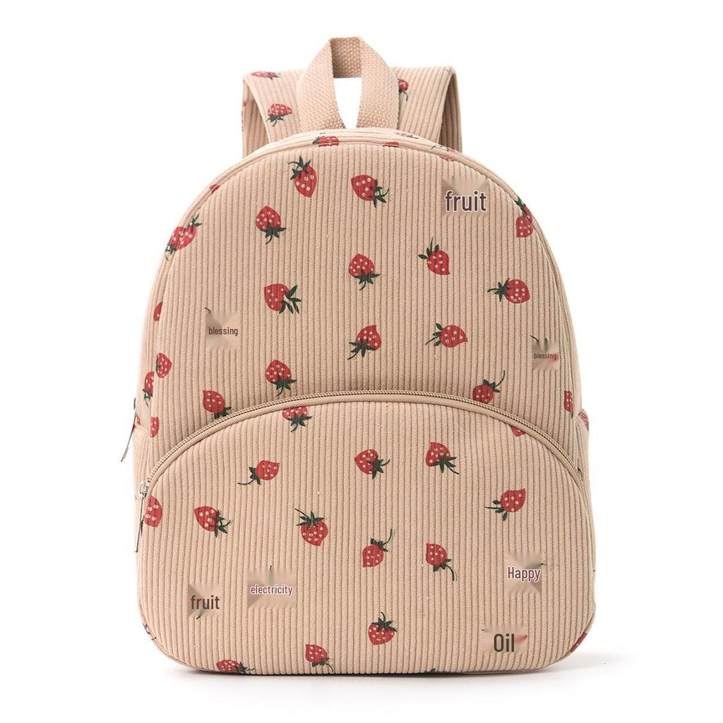 Милый мультяшный вельветовый рюкзак - большая вместимость плюшевый медведь школьная сумка для студентов